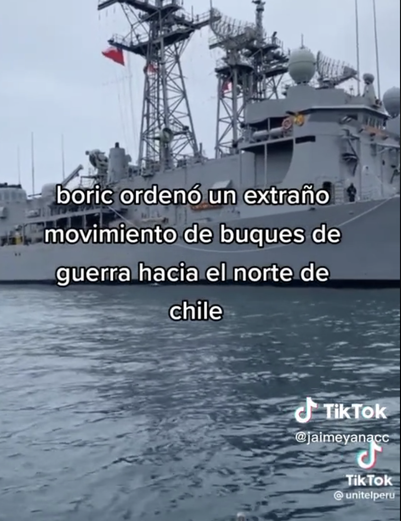 Videos Boric ordenó un movimiento de buques hacia el norte de Chile