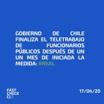 Gobierno de Chile finaliza el teletrabajo de funcionarios públicos después de un un mes de iniciada la medida: #Real