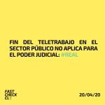 Fin del teletrabajo en el sector público no aplica para el Poder Judicial: #Real