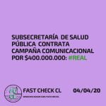 Subsecretaría de Salud Pública contrata campaña comunicacional por $400.000.000: #Real