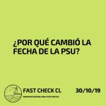 ¿Por qué cambió la fecha de la PSU?