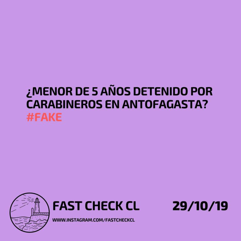 Read more about the article ¿Menor de 5 años detenido por carabineros en Antofagasta? #Fake