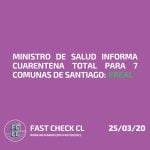 Ministro de Salud informa cuarentena total para 7 comunas de santiago: #Real