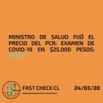 Ministro de Salud fijó el precio del PCR: examen de Covid-19 en $25.000: #Real