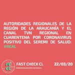 Autoridades regionales de la región de la Araucanía y el canal TVN regional en cuarentena por coronavirus positivo del seremi de Salud: #Real