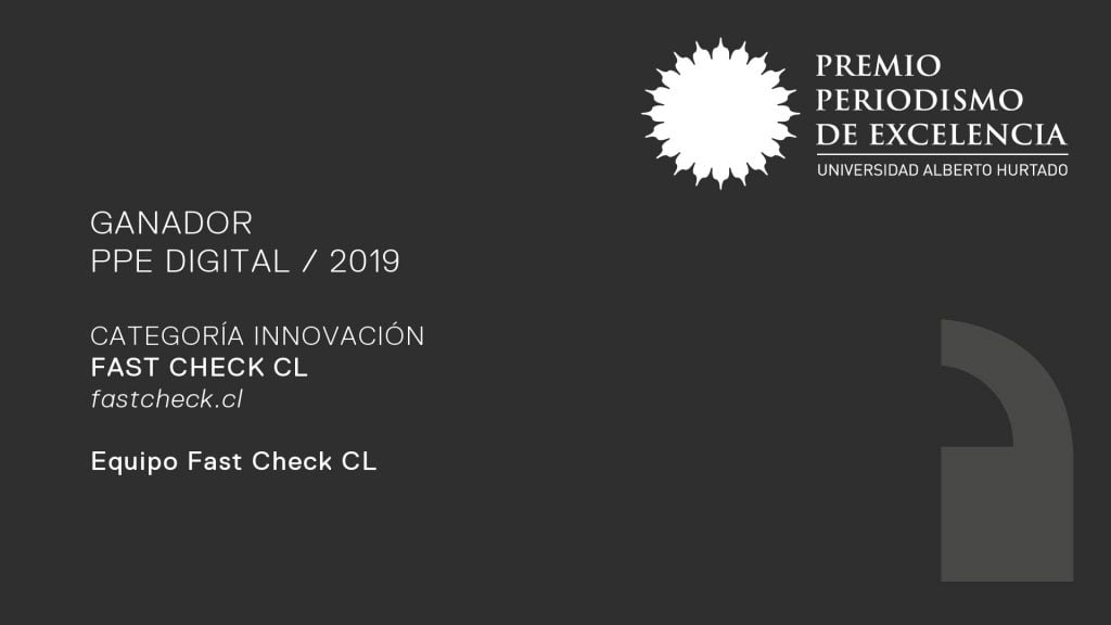 premio periodismo de excelencia digital FastCheckCL