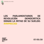 Los parlamentarios de Revolución Democrática donan la mitad de su sueldo: #Impreciso