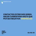 Contactos estrechos deben hacer cuarentena hasta que pcr sea negativa: #Impreciso