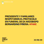 Presidente y familiares respetaron el protocolo en funeral de ex arzobispo Bernardino Piñera: #Fake