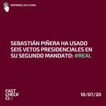 Sebastián Piñera ha usado seis vetos presidenciales en su segundo mandato #Real