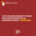 Tuits de Jorge Baradit citados por Checho Hirane en su programa radial: #Impreciso