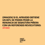 (Imagen) Si el Apruebo obtiene un 80% se podrá pedir la renuncia de Sebastián Piñera con un referendo revocatorio: #Fake