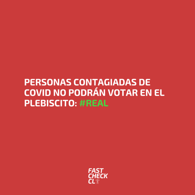 Lee más sobre el artículo Personas contagiadas de covid no podrán votar en el plebiscito: #Real