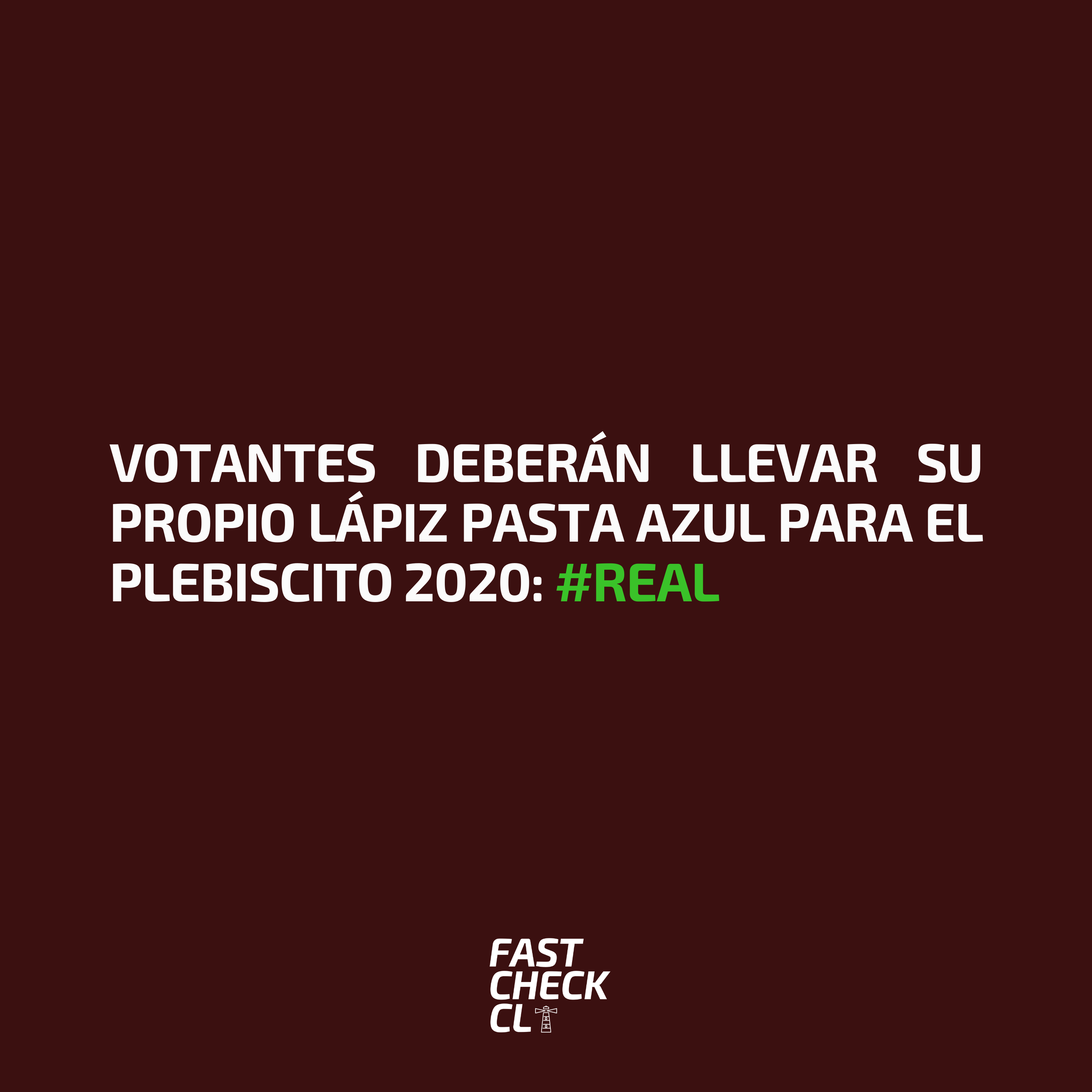 You are currently viewing Votantes deberán llevar su propio lápiz pasta azul para el Plebiscito 2020: #Real