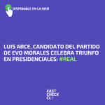 Luis Arce, candidato del partido de Evo Morales celebra triunfo en presidenciales: #Real