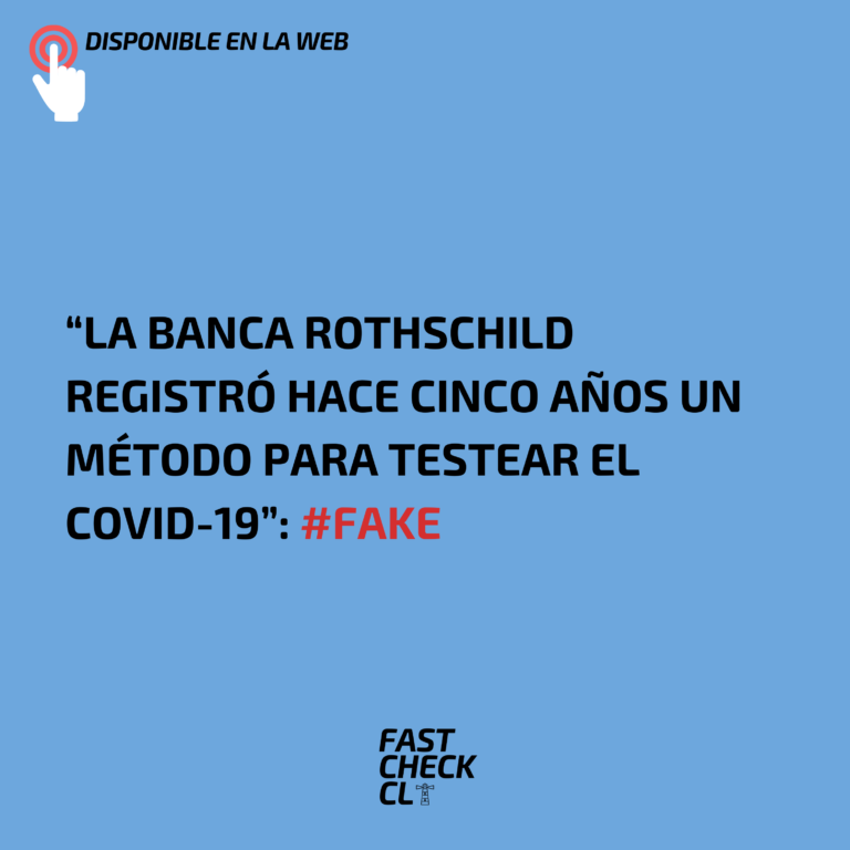 Read more about the article “La Banca Rothschild registró hace cinco años un método para testear el Covid-19”: #Fake