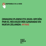 (Imagen) Plebiscito 2020: Opción por el Rechazo iría ganando en Nueva Zelanda: #Fake