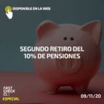 Segundo retiro del 10% de pensiones