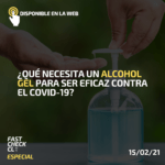 ¿Qué necesita un alcohol gel para ser eficaz contra el Covid-19?