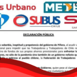 (Comunicado) Empresas de transporte advierten posibles movilizaciones por llevar al TC el tercer retiro del 10%: #Falso