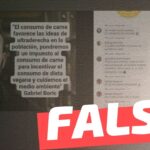 Gabriel Boric: “El consumo de carne favorece las ideas de ultraderecha en la población, pondremos un impuesto al consumo de carne para incentivar el consumo de dieta vegana y cuidemos el medio ambiente”: #Falso