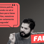 “(…) Al himno patrio, que además no sé si todos saben pero tiene 10 estrofas, nosotros cantamos solamente la segunda”: #Falso