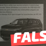 “Gabriel Boric compró cuatro Chevrolet Tahoe blindadas por 2,4 millones de dólares”: #Falso