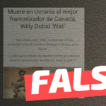 “Muere en Ucrania el mejor francotirador de Canadá, ‘Wali'”: #Falso