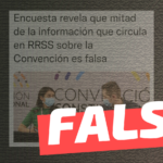 (Imagen) “Encuesta revela que mitad de la información que circula en redes sociales sobre la Convención es falsa”: #Falso