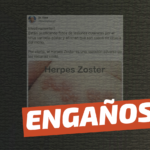 “Están publicando fotos de lesiones cutáneas por el virus varicela-zóster y afirman que es la viruela del mono. Por cierto el Herpes Zóster es una reacción adversa de las vacunas Covid-19”: #Engañoso