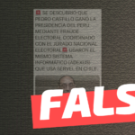 “Se descrubrió que Pedro Castillo ganó la presidencia del Perú mediante fraude electoral coordinado con el Jurado Nacional. Usaron el mismo sistema informático (Adexus) que usa el Servel en Chile”: #Falso