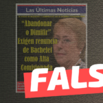 (Imagen) Portada de LUN: “‘Abandonar o dimitir’ Exigen renuncia de Bachelet como Alta Comisionada de DD.HH”: #Falso