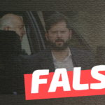 Imagen del presidente del PC, Guillermo Teillier, con Gabriel Boric en el auto presidencial: #Falso