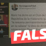 Gabriel Boric dijo en el 160 aniversario de la Gran Logia que le “resuena permanentemente en la cabeza” dimitir, como el expresidente Blanco Encalada: #Falso