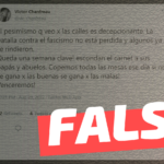 Víctor Chanfreau: “¡Queda una semana clave! Escondan el carnet a sus papás y abuelos. Copemos todas las mesas ese día”: #Falso