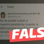 Karol Cariola: “No se puede culpar a nuestro presidente cuando la delincuencia es culpa del cambio climático”: #Falso