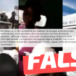 (Video) “Un camión de la ONU es detenido por población de Senegal, al percatarse que dentro de este se transportaban niños secuestrados”: #Falso