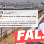 “Gobierno frenteamplista-comunista” instala antena al lado de la cárcel Colina 2: #Falso