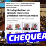 Imagen de los ocho legisladores que mantienen pensiones como exonerados políticos: #Chequeado