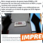 “Boric otorgó pensión de gracia hasta $1MM a 418 personas de una lista que confeccionó el INDH”: #Impreciso