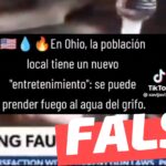 (Video) “En Ohio, la población local tiene un nuevo ‘entretenimiento’: se puede prender fuego al agua del grifo”: #Falso