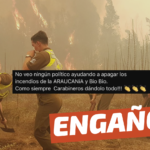 (Imagen) Carabineros “ayudando a apagar los incendios de la Araucanía y Biobío”: #Engañoso