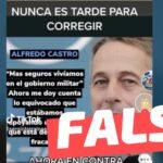 Alfredo Castro dijo: “Más seguros vivíamos en el gobierno militar”: #Falso