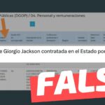 “La suegra de Giorgio Jackson, Heidi Berner, contratada en el Estado por $7 millones mensuales”: #Falso