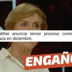 (Video) “Evelyn Matthei anuncia tercer proceso constituyente si Chile rechaza en diciembre”: #Engañoso