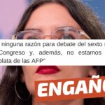 (Imagen) Camila Vallejo dijo: “No hay ninguna razón para debate del sexto retiro en el Congreso y, además, no estamos para regalar la plata de las AFP”: #Engañoso