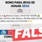 Gobierno de Chile entrega “bono para jefas de hogar”: #Falso