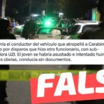 “14 años tenía el conductor del vehículo que atropelló a Carabinero y que fue abatido por disparos”: #Falso