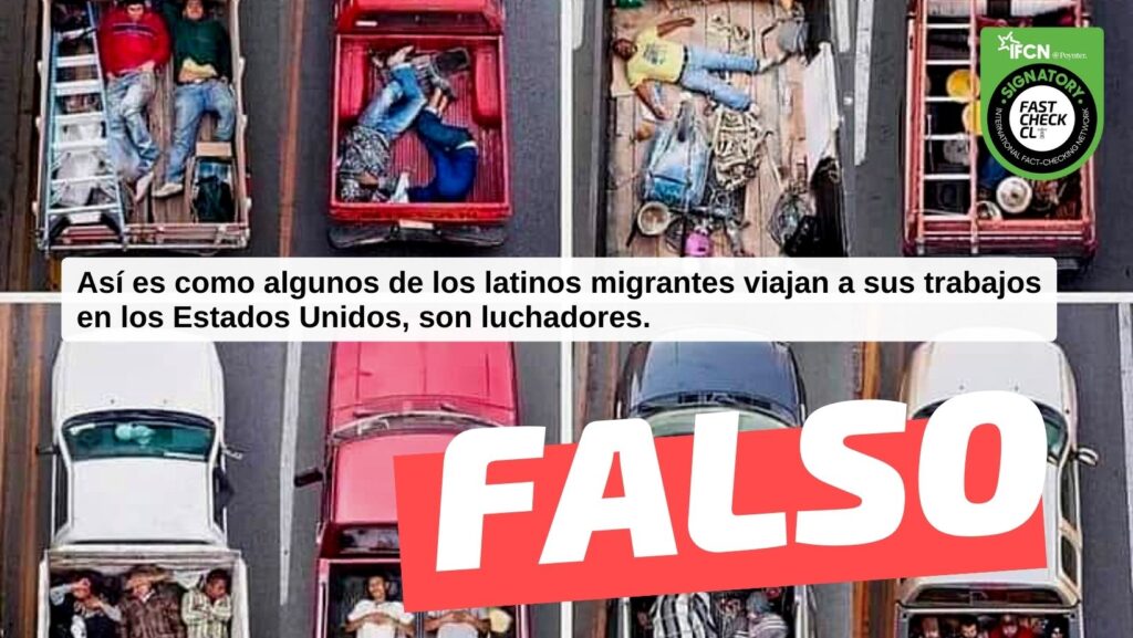 Así es como algunos de los latinos migrantes viajan a sus trabajos en los Estados Unidos, son luchadores.