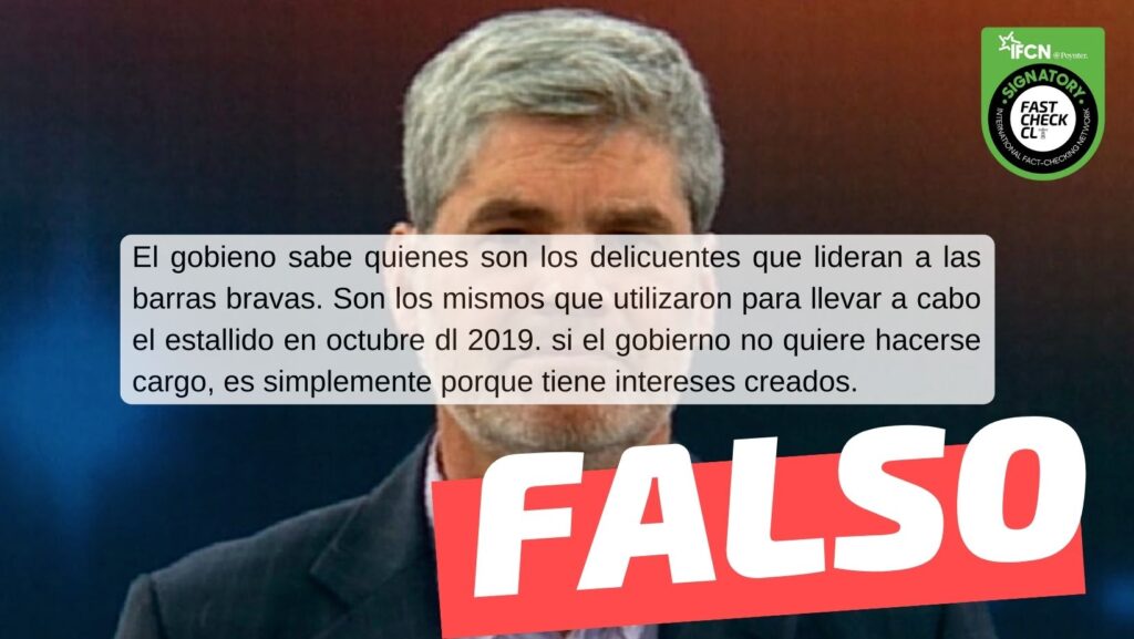 El gobierno sabe quienes son los delicuentes que lideran a las barras bravas. Son los mismos que utilizaron no quiere hacerse cargo, es simplemente porque tiene interese creados